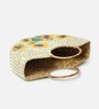 Straw Bag | Small Tote | Basket Bags | Bamboo Tote | Beach Bags for Women | Half Moon Bag | White Handbag (Design 01)