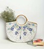 Straw Bag | Small Tote Bag | Basket Bag | Bamboo Tote | Beach Bags for Women | Boho Bag | Half Moon Bag | White Handbag