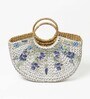 Straw Bag | Small Tote Bag | Basket Bag | Bamboo Tote | Beach Bags for Women | Boho Bag | Half Moon Bag | White Handbag