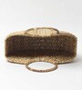 Straw Tote, Small Basket, Bamboo Beach Bag for Women, Boho Kauna Handbag, Half Moon