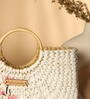 Straw Tote Bag | Basket Bags | Bamboo Tote | Beach Bags for Women | White Handbag | Half Moon Bag (Magnolia Springs)