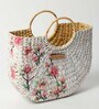 Straw Tote Bag | Basket Bags | Bamboo Tote | Beach Bags for Women | White Handbag | Half Moon Bag (Magnolia Springs)