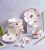 Strawberry 11 Piece Ceramic Dinner Set