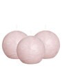 Strawberry Set Of 3 Pink Wax Decorative Candles