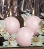 Strawberry Set Of 3 Pink Wax Decorative Candles