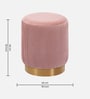 Streaked Velvet Pouffe In Pink Colour