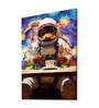 Stretched Canvas Painting Astronaut with Coffee Graffiti Wall Art Home Decor