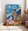 Stretched Canvas Painting Space Astronaut Graffiti Butterfly Wall Art Home Decor