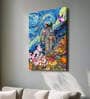 Stretched Canvas Painting Space Astronaut Graffiti Butterfly Wall Art Home Decor