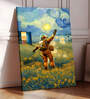 Stretched Canvas painting Space Astronaut Graffiti Floral Wall Art Home Decor