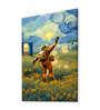 Stretched Canvas painting Space Astronaut Graffiti Floral Wall Art Home Decor