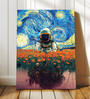 Stretched Canvas painting Space Astronaut Graffiti Foral Wall Art Home Decor