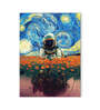 Stretched Canvas painting Space Astronaut Graffiti Foral Wall Art Home Decor