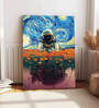 Stretched Canvas painting Space Astronaut Graffiti Foral Wall Art Home Decor