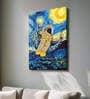 Stretched Canvas Painting Space Astronaut on Moon Graffiti Wall Art Home Decor