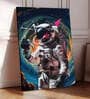 Stretched Canvas Painting Space Astronaut Wine Glass Graffiti WallArt Home Decor