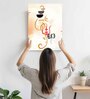 Stretched Canvas Wall Art Painting, Abstract Modern Om Ganesha Minimalist Art
