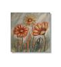 Stretched On Wood Orange Synthetic Wood Framed Oil Painting