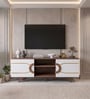 Striado TV Unit in Walnut & White Finish