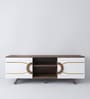 Striado TV Unit in Walnut & White Finish
