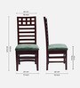 Stride Teak Wood Dining Chairs In Brown Colour (Set of 2)