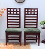 Stride Teak Wood Dining Chairs In Brown Colour (Set of 2)