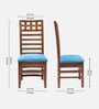Stride Teak Wood Dining Chairs In Teak Colour (Set of 2)