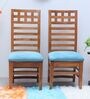 Stride Teak Wood Dining Chairs In Teak Colour (Set of 2)