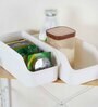 White Color Set of 2 Storage Basket