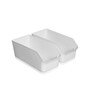 White Color Set of 2 Storage Basket