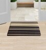 Stripe Black PVC 16x24 Inches Anti Skid Door Mat