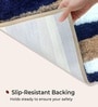 Stripe Blue Microfiber 16x24 Inches Super Soft Bath Mat