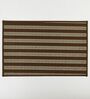 Stripe Blue Polyester Bath Mat