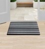 Stripe Blue PVC 16x24 Inches Anti Skid Door Mat