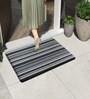 Stripe Blue PVC 16x24 Inches Anti Skid Door Mat