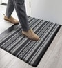 Stripe Blue PVC 18x30 Inches Anti Skid Door Mat