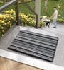 Stripe Blue PVC 18x30 Inches Anti Skid Door Mat