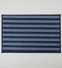 Stripe Coffee Brown Polyester Bath Mat