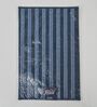 Stripe Coffee Brown Polyester Bath Mat