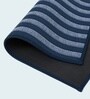 Stripe Coffee Brown Polyester Bath Mat