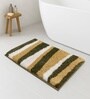 Stripe Gold Microfiber 16x24 Inches Super Soft Bath Mat