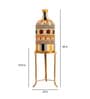 Porco White Glass Shade Tripod Floor Lamp With Metal Base