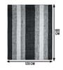 Black Stripe Microfiber 4X6 Ft Carpet