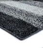 Black Stripe Microfiber 5X7 Ft Carpet