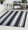 Black Stripe Microfiber 5X7 Ft Carpet