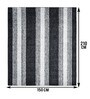Black Stripe Microfiber 5X7 Ft Carpet