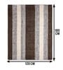 Brown Stripe Microfiber 4X6 Ft Carpet