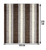 Brown Stripe Microfiber 5X7 Ft Carpet