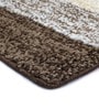 Brown Stripe Microfiber 6X9 Ft Carpet