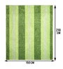 Green Stripe Microfiber 5X7 Ft Carpet